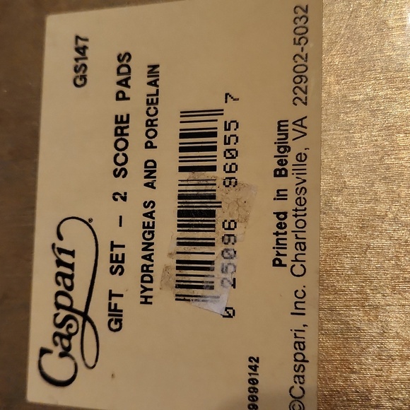 Caspari Hydrangeas And Porcelain Bridge Gift Set 2 Score Pads NEW - Picture 3 of 4